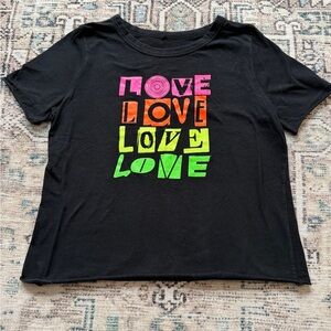 Kids Black Love Graphic T-Shirt